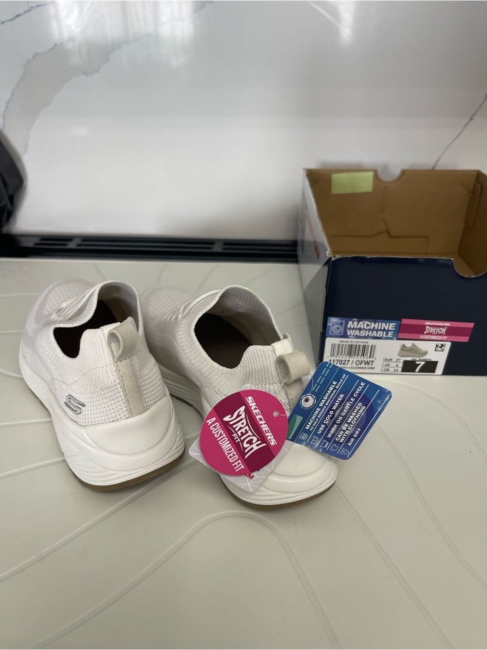 Skechers Bobs Sparrow 2.0 Allegiance Crew Off White Women Stretch Sneakers 7.5 - Picture 6 of 10